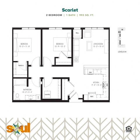 a floor plan of a house with a bedroom and a living room